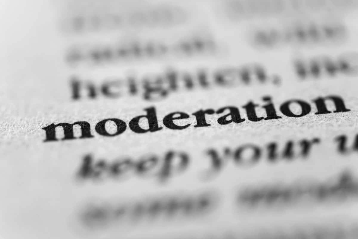 Moderation text